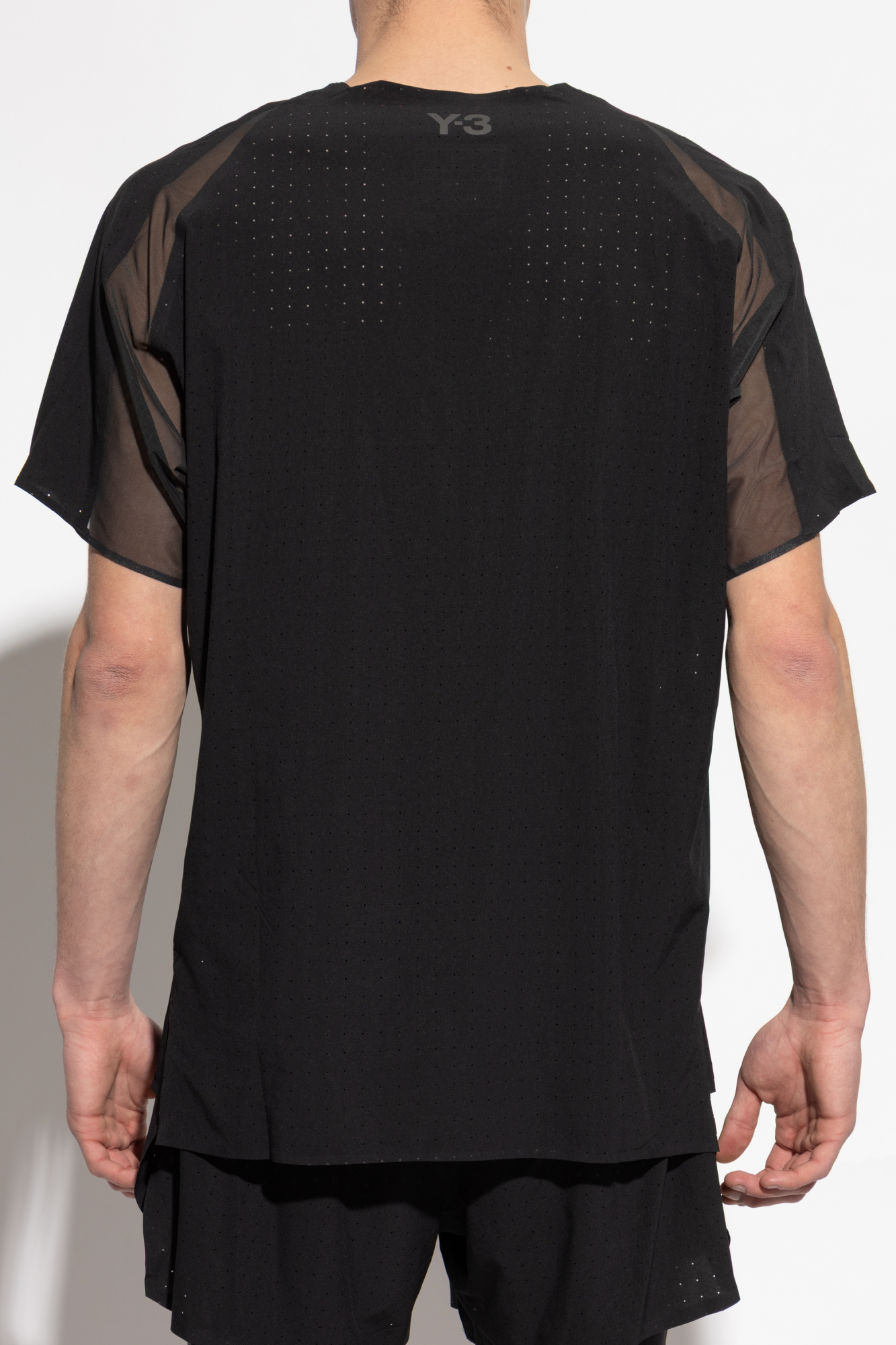Black T-shirt with perforation Y-3 - Vitkac AS